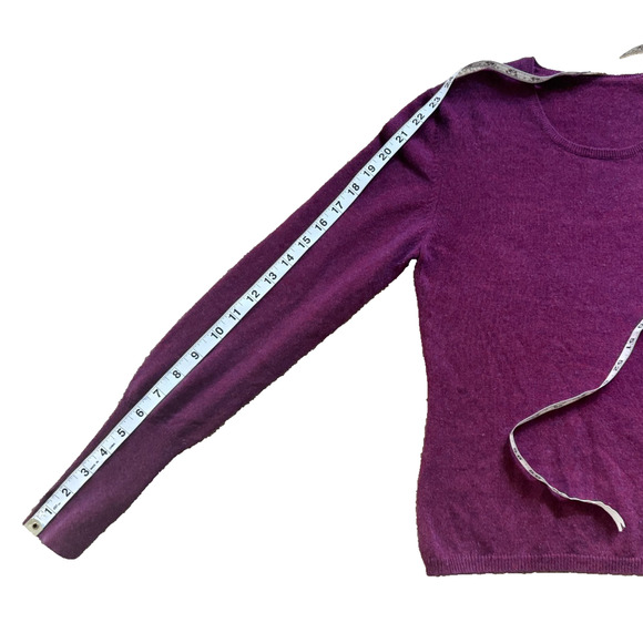Eric Bompard Cashmere Silk Sweater Mauve Grape Crewneck Pullover Luxury KVSS MAR - Picture 11 of 11